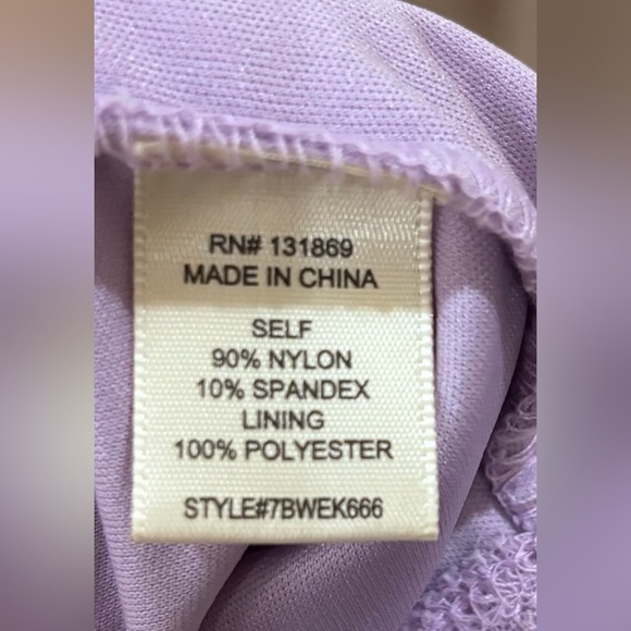 Allison & Kelly Light Purple & White Polka Dot Semi-Formal Dress Size XL - Picture 4 of 8